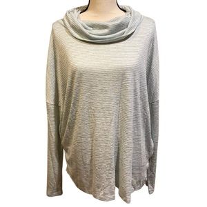 Caslon Blue Turtleneck Striped Pullover Sweater